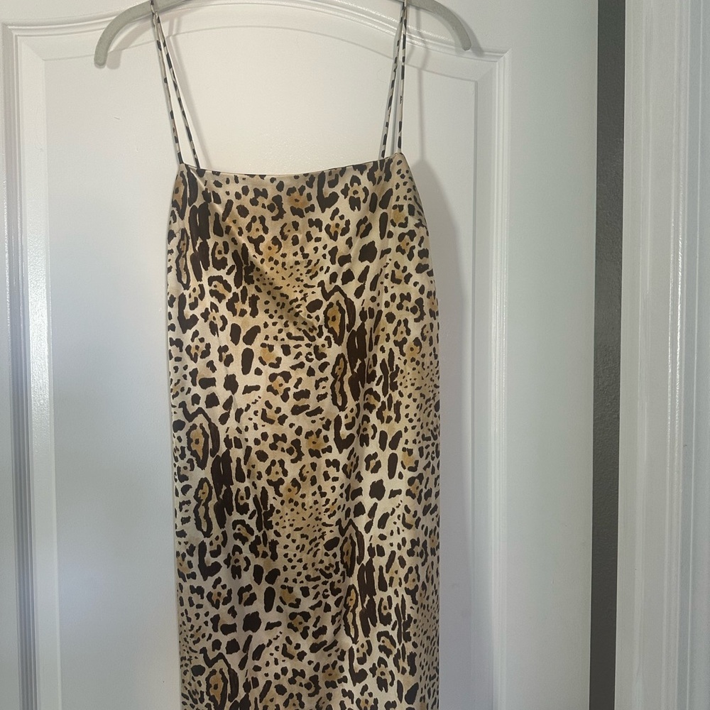 Anine Bing Animal Print Mini Dress